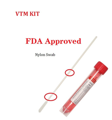 Nasal Oral Nylon Swab Stick VTM Kit บรรจุภัณฑ์ฆ่าเชื้อ