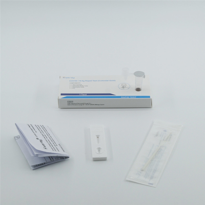 Colloidal Gold In Vitro Diagnosis ชุดทดสอบแอนติบอดีอย่างรวดเร็ว Swab Antigen Test OEM ODM